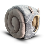 Caninkart Hut-Snail Bed For Cats & Small Breed Dogs 22cm x 17cm x 16cm - Grey