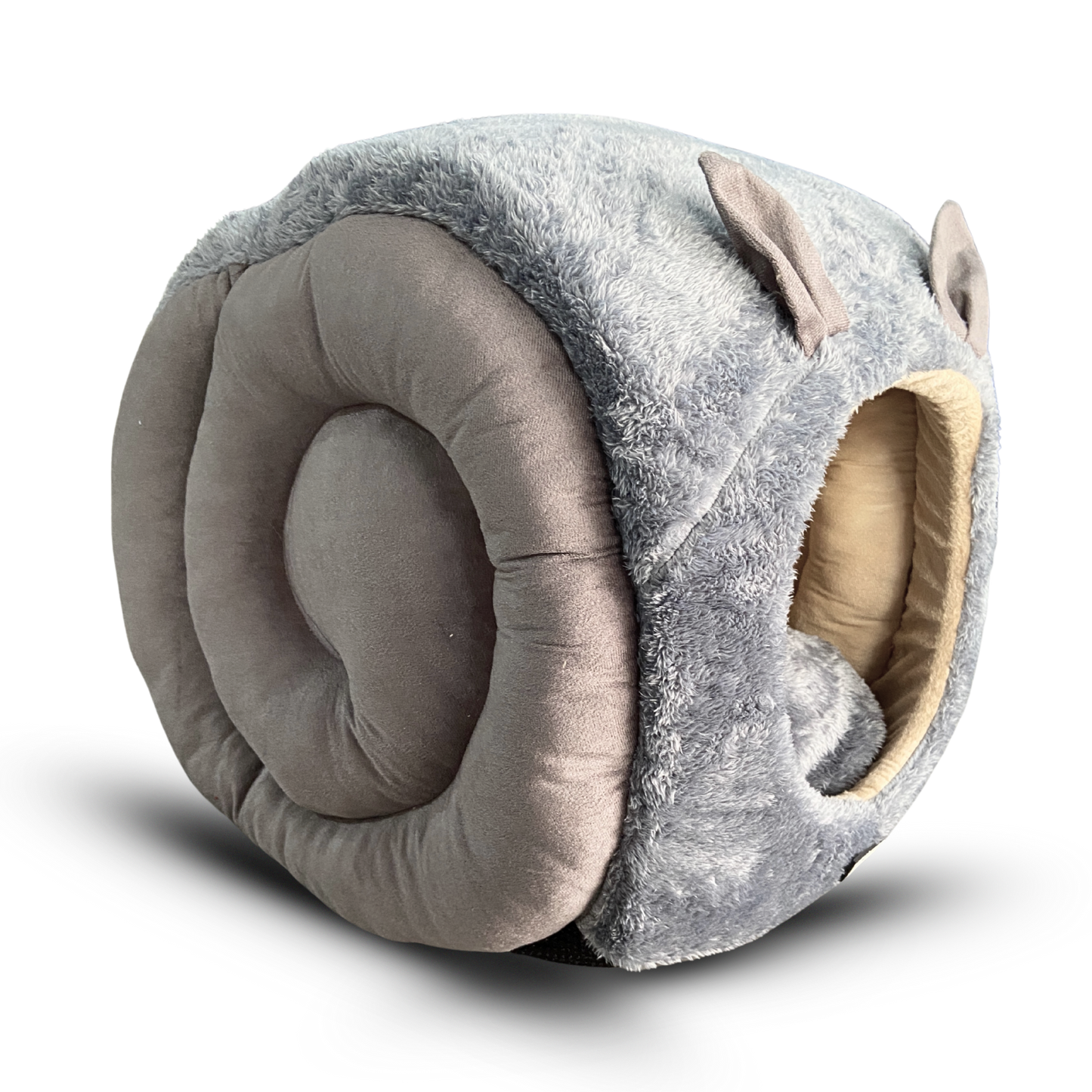 Caninkart Hut-Snail Bed For Cats & Small Breed Dogs 22cm x 17cm x 16cm - Grey