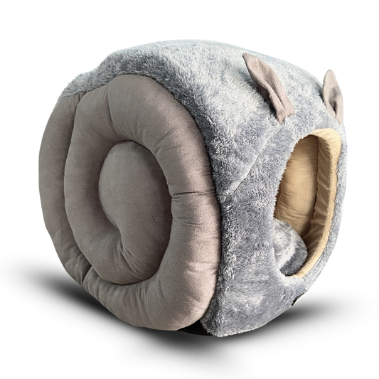 Caninkart Hut-Snail Bed For Cats & Small Breed Dogs 22cm x 17cm x 16cm - Grey