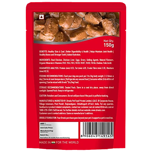 Drools Adult Chicken Chunks in Gravy 150g