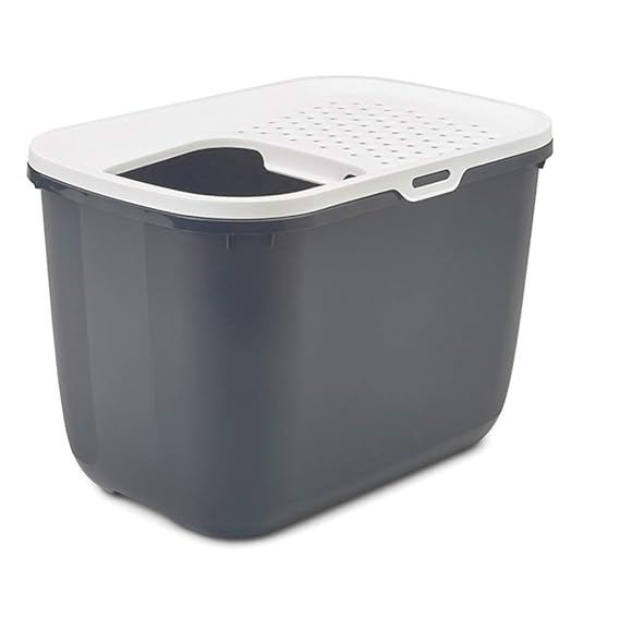 Savic Hop in Modern Cat Litter Tray Home Anthracite | Size: 58.5x39x39.5cm