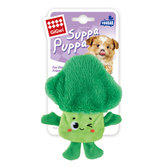 Gigwi Suppa Puppa Broccoli Squeak Dog Toy Small