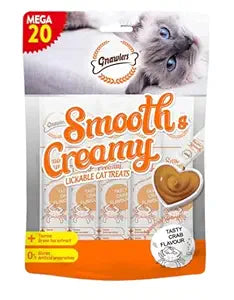 Gnawlers Smooth & Creamy Lickable Cat Treat Crab Flavour Mega Pack 15g x 20 pcs