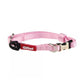 Gigwi Premium Line Reflective Strap with Sturdy Metal Buckle Dog Collar Adjustable Neck Size 20-30cm Pink (Small)