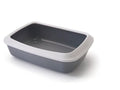 Savic Iriz 42 Cat Litter Tray with Rim | Size: 42x31.5x12.5cm | Cold Grey