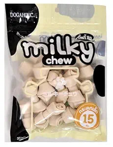 Dogaholic Milky Chew Knotted Bone 15 Pieces