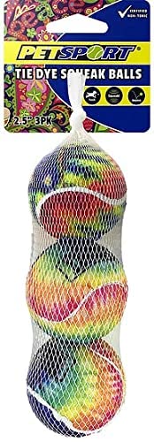 Petsport Tie Dye Squeaker Ball Toy For Dogs 3PK