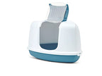 Savic Nestor Corner Cat Toilet |Size: 58.5x45.5x40cm | White Bluestone