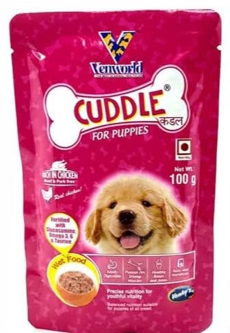 Venky's Cuddle Gravy Wet Dog Food for Puppy Rich in Chicken 100g (Pack of 10)