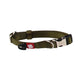 Gigwi Premium Line Reflective Strap with Sturdy Metal Buckle Dog Collar Adjustable Neck Size 33-40cm Green (Medium)