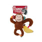 Gigwi Plush Friendz Monkey with Banana Squeaker Dog Toy Medium