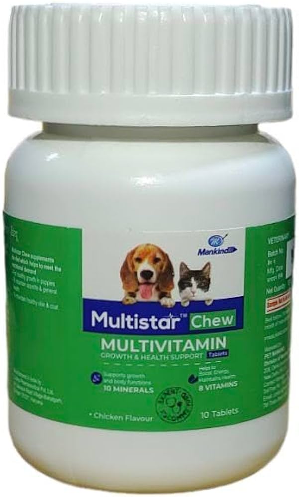 Mankind Multistar Chew 30 Tablets for For Cats & Dogs