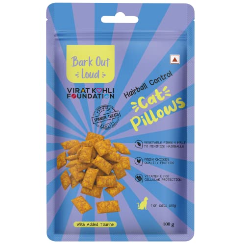 Vivaldis Bark Out Loud Cat Pillow Hairball Control Treats For Cats 100g