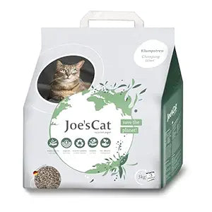 Joe's Cat Clumping Cat Litter Natural Biodegradable Low Dust Wood Fiber and Recycled Paper Odor Control 600 Percent Absorption Eco Friendly 3kg