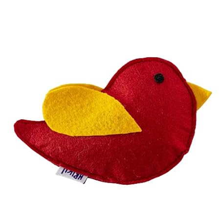 Hriku Catnip Toy Khag Bird Red M