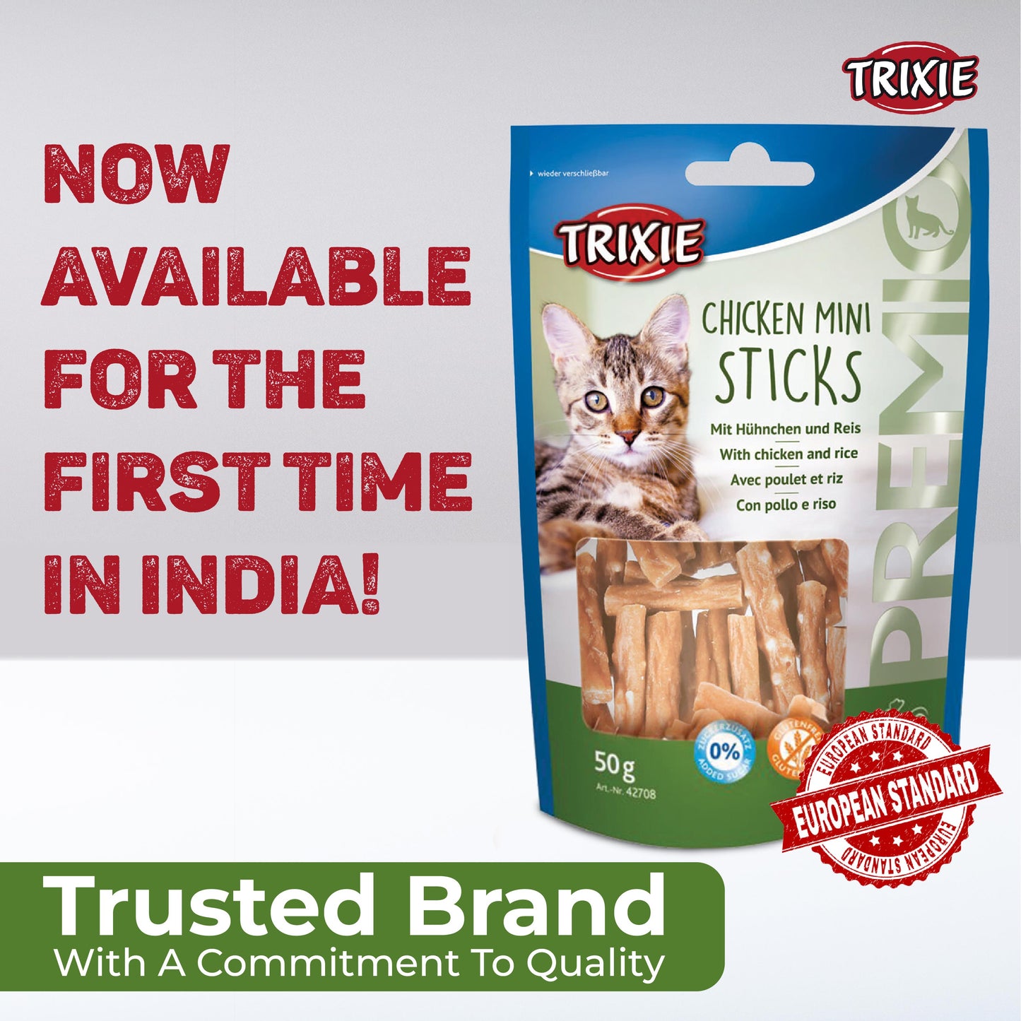 Trixie PREMIO Chicken Mini Stick Treat for Cat 50g