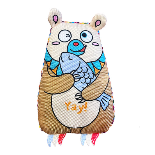 Gigwi Moody Club Bear Squeaker Dog Toy Large