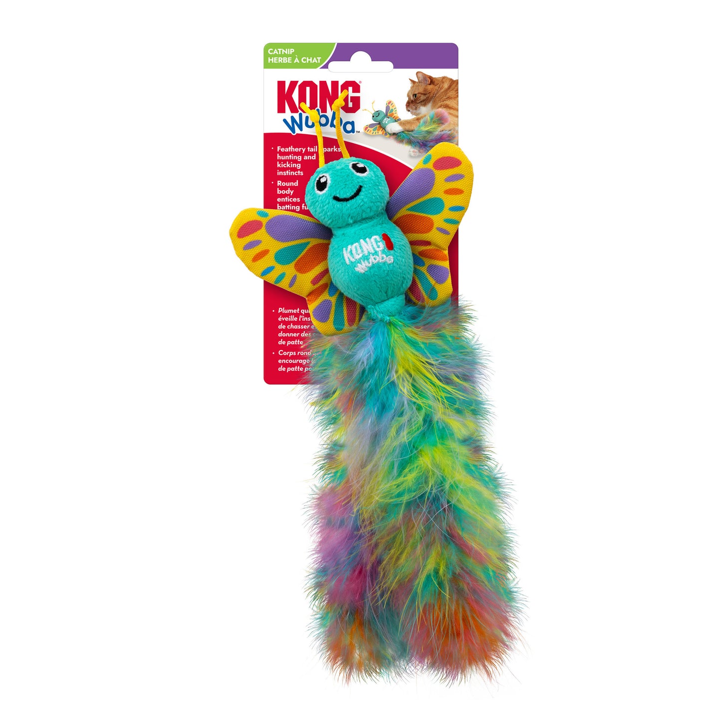 Kong Wubba Butterfly Catnip Toy (3.81x12.07x27.94cm)