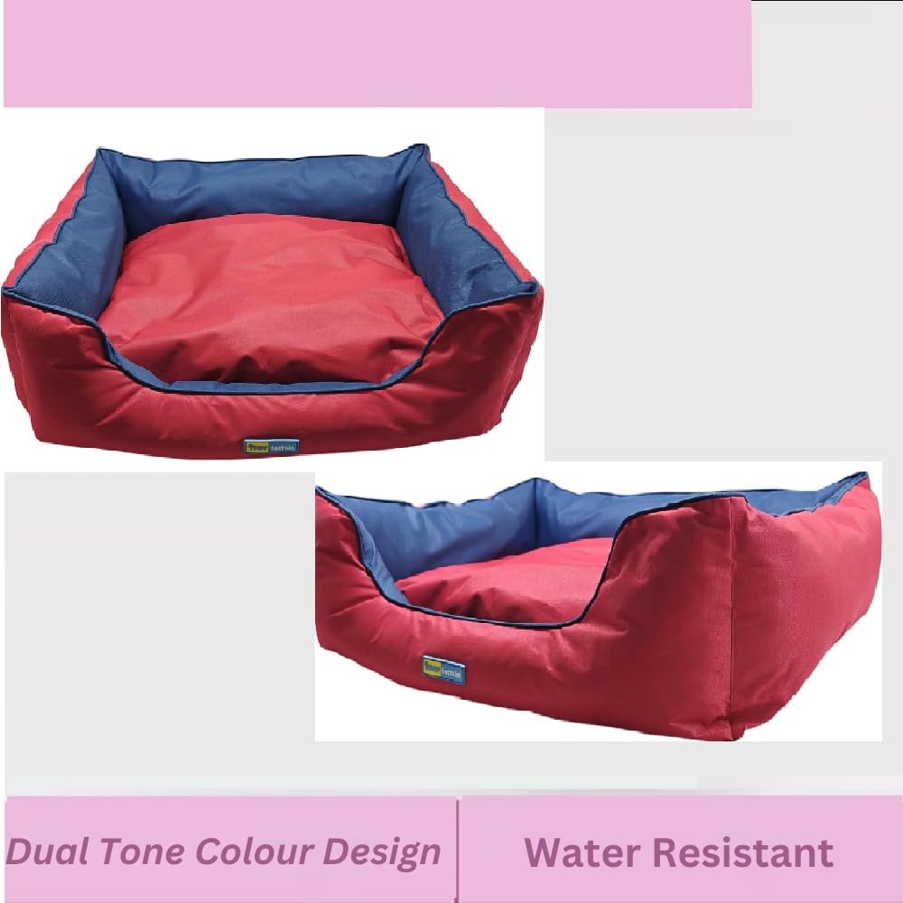 Pawfect in Premium Outdoor Lounger Water Resistant Bed For Your Furry Friend ( Rust Red)