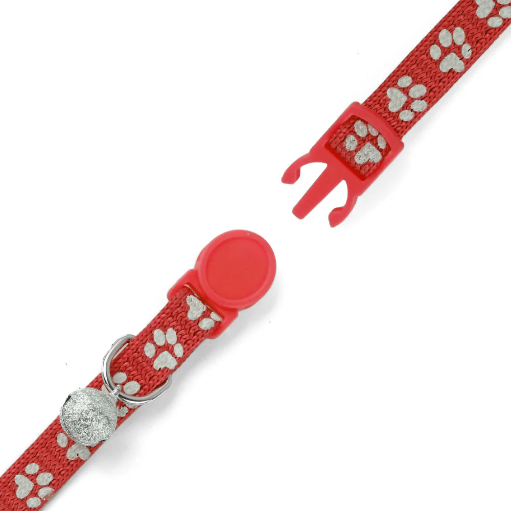 Basil Printed Collar for Cats & Puppies Red