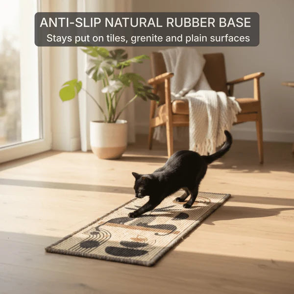 Catscart PawCanvas™ Runner Earth Rhythm Cat Scratcher 30x80cm