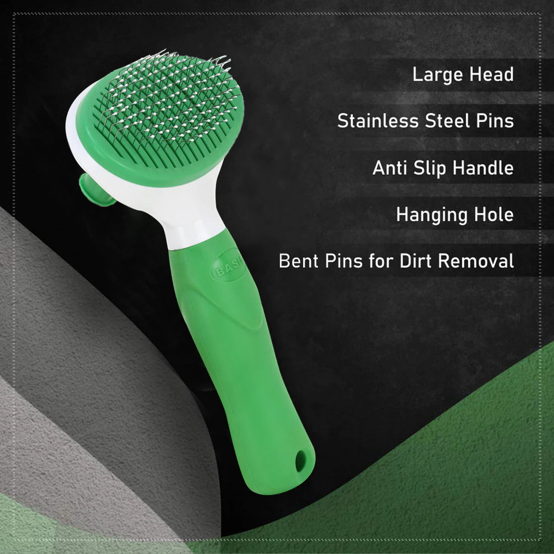 Basil Auto Clean Slicker Brush For Dogs