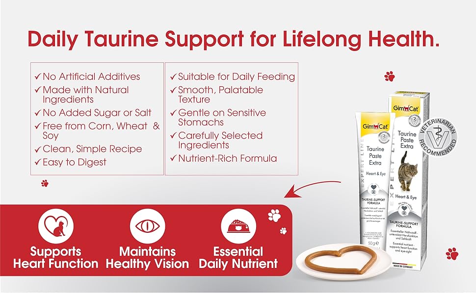 GimCat Expert Line Taurine Paste Extra Paste for Heart & Eye Support For Cats 50g
