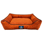 Caninkart Premium Pattern Lounger Bed For Dogs - Brown