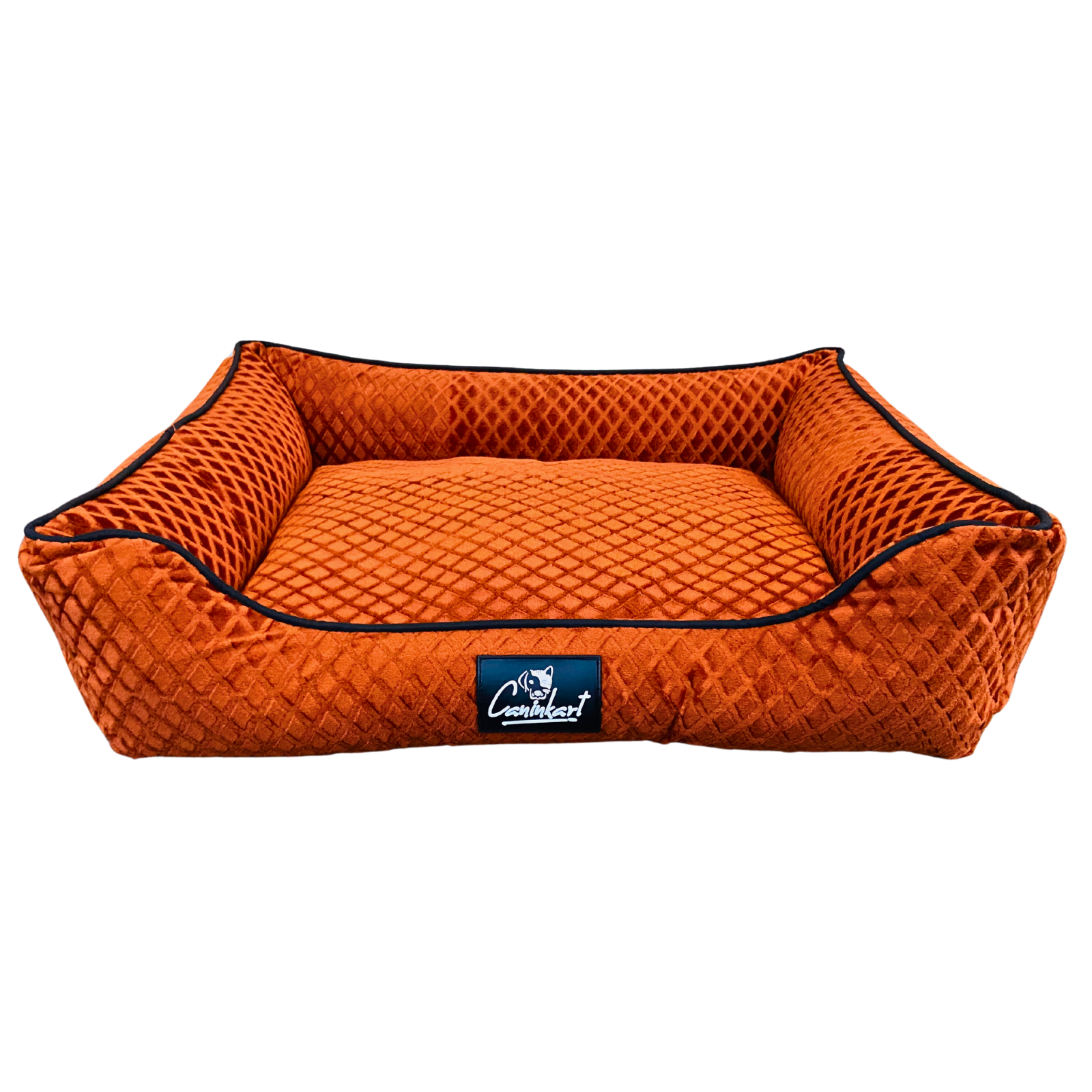 Caninkart Premium Pattern Lounger Bed For Dogs - Brown