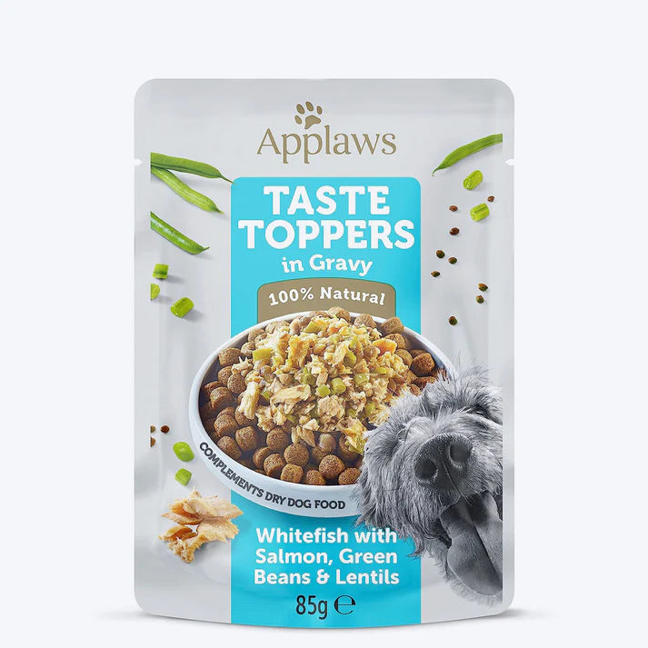 Applaws White Fish With Salmon Green Beans & Lentils Pouch Wet Dog Food 85g