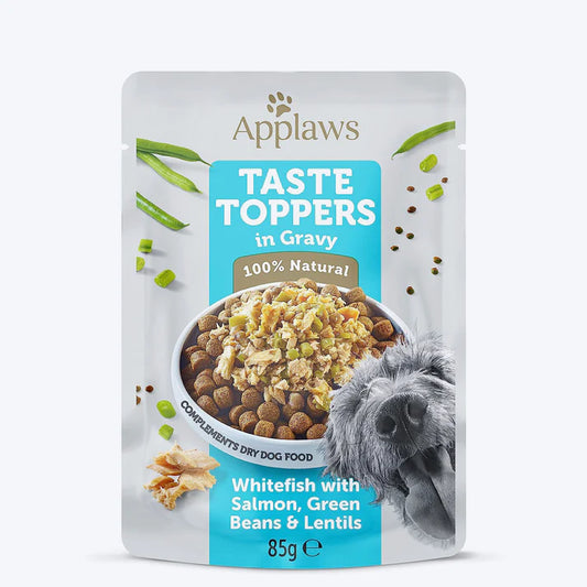 Applaws White Fish With Salmon Green Beans & Lentils Pouch Wet Dog Food 85g