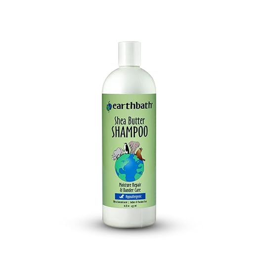 Earthbath Shea Butter Moisture Repair & Dander Care Hypoallergenic Vegan & Cruelty Free Shampoo 473ml