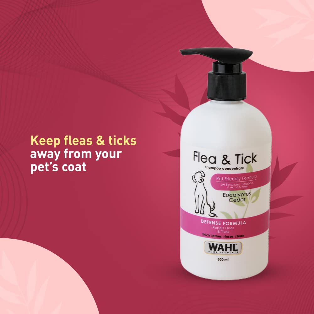 Wahl Flea & Tick Shampoo Eucalyptus Cedar Defense Formula for Dogs