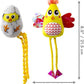 Kong Scrattles Chicken Chicken and Egg Crinkly Rattling Cat Toys with Catnip 2pk