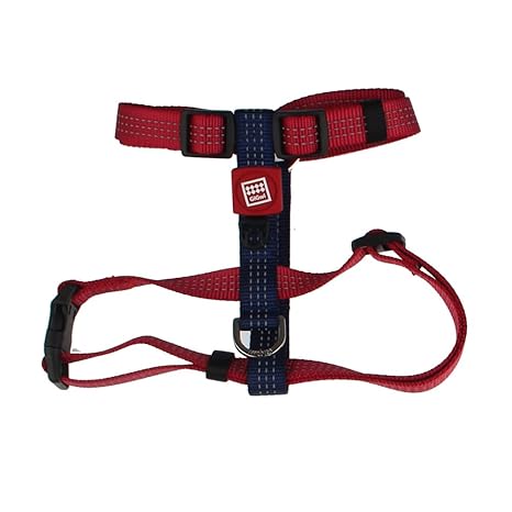 Gigwi Classic Line Secure H-Harness Reflective Material Breathable & Lightweight Harness For Dogs 20mmx40-70cm Red (Large)
