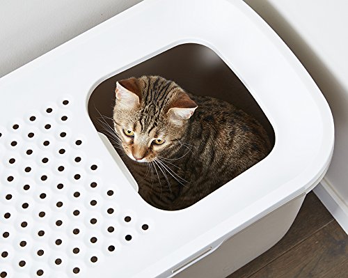 Savic Hop in Modern Cat Litter Tray Home Anthracite | Size: 58.5x39x39.5cm