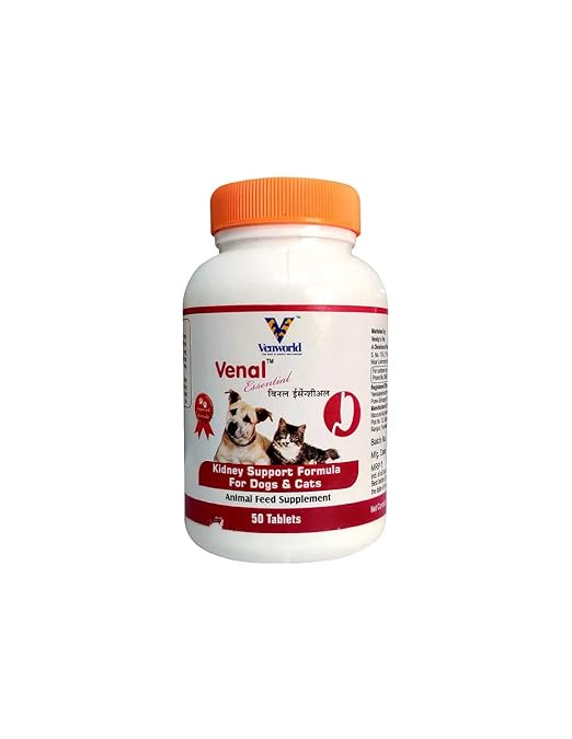 Venky Venal Kidney Support Supplement for Dogs & Cats 50Tablets