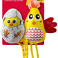 Kong Scrattles Chicken Chicken and Egg Crinkly Rattling Cat Toys with Catnip 2pk