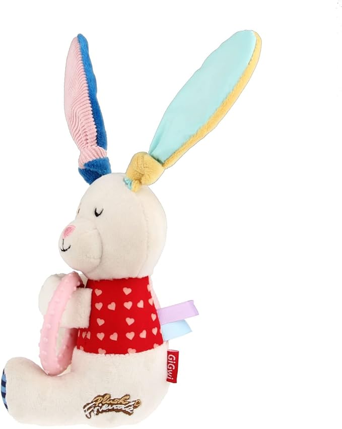 Gigwi Plush Friendz Ring Rabbit Medium 17.50x13x10cm