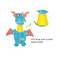 Gigwi Wild Hunter Dragon Treat Dispensing, Neck with Crunchy Sound, Squeaker for Exciting Play Toy for Dogs Medium