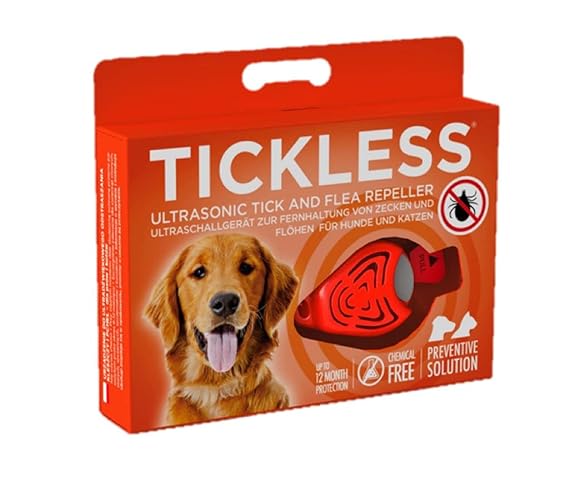 Tickless Pet Ultrasonic Tick & Flea Repeller Orange