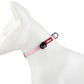 Gigwi Premium Line Reflective Strap with Sturdy Metal Buckle Dog Collar Adjustable Neck Size 20-30cm Pink (Small)