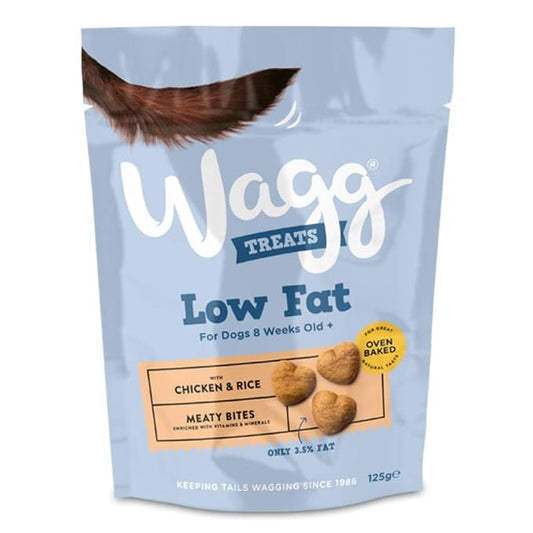 Wagg Treats Low Fat Chicken & Rice 125g (Limited Shelf Life)- 8 weeks+