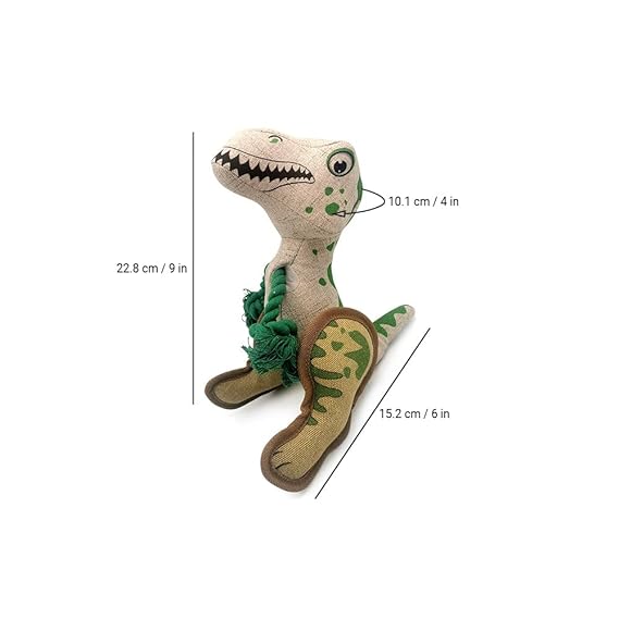 Nutra Pet The Happy Trex Plush & Squeaker Dog Toy