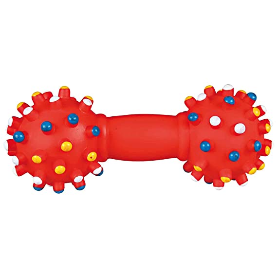 Trixie Dumbbell Vinly Squeaker Toy For Dog 15cm
