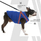 Zoomiez Ultimate Winter Dog Jacket with Built in Harness & Leash Attachment Windproof & Water Resistant - Blue