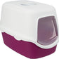 Trixie Vico Cat Litter Tray with Hood | Berry/White | Size: 40x40x56cm