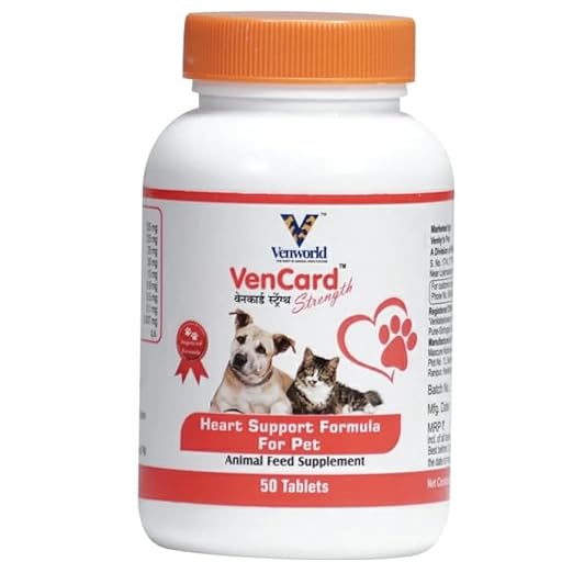 Venky VenCard Heart Support Supplement for Dogs & Cats 50Tablets