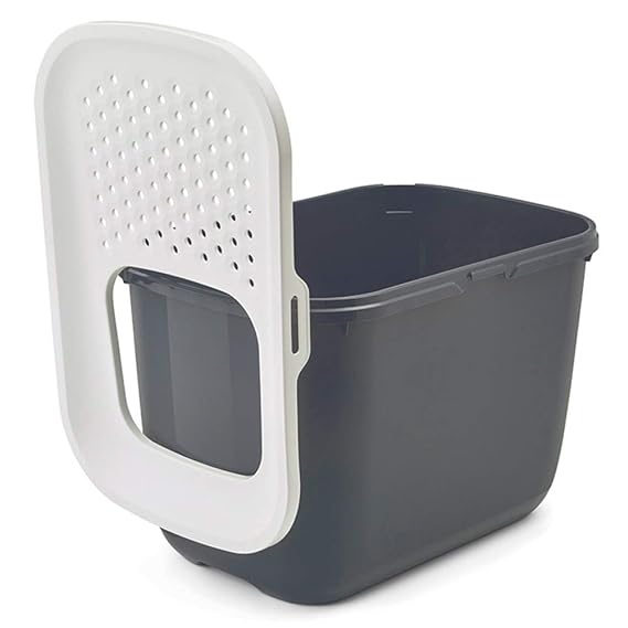 Savic Hop in Modern Cat Litter Tray Home Anthracite | Size: 58.5x39x39.5cm