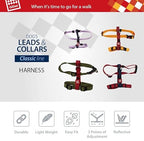 Gigwi Classic Line Secure H-Harness Reflective Material Breathable & Lightweight Harness For Dogs 15mmx30-50cm Yellow (Medium)